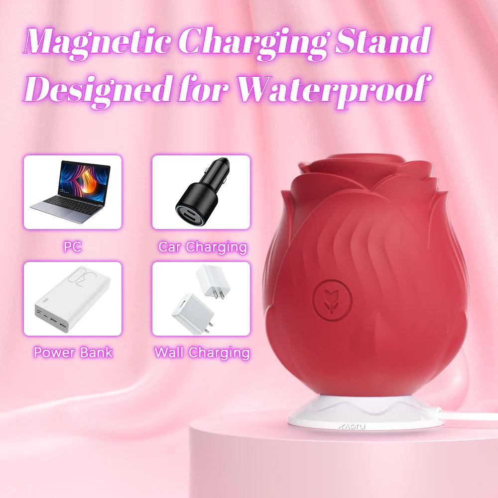 Leistungsstarker Saugvibrator für Frauen, Vakuum-Klitoris-Stimulator, weibliche Oral-Nippel, Klitoris-Sauger, vibrierender Sex für Erwachsene, Rose-Spielzeug So ist Leben