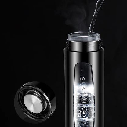 Doppelte Glas-Wasserflasche mit Deckel, tragbare Isolierung, Isolierung und Verbrühungsschutz, Teetasse, Mädchen, Kaffee, Milch, Saftbecher So ist Leben