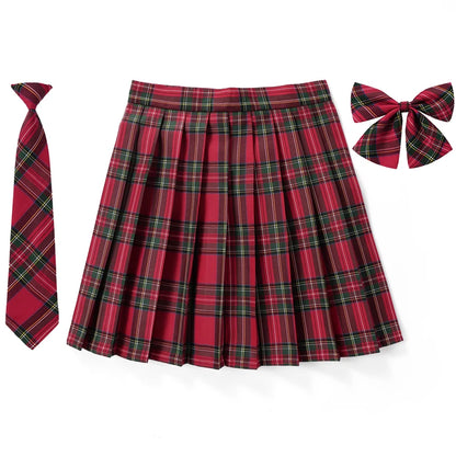Frauen Hohe Taille Gefaltete Rock Plaid Krawatte Sommer Neue Harajuku Preppy Mini EINE Linie Japanische Schule Uniformen Mädchen Kawaii Rock So ist Leben