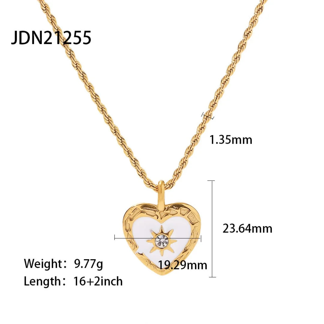 Youthway Elegant Pearl Necklace For Women 18K Gold Plated Stainless Steel Cross Star Heart Pendant Necklace Fashion Jewelry Gift So ist Leben