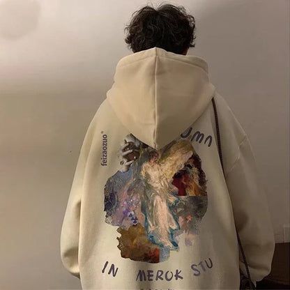 Neue Goth Grafik Gedruckt Pullover Hoodies Für Männer Y2K Vintage Streetwear Mit Kapuze Sweatshirts Herbst Baggy Hip Hop Mode Hoody So ist Leben