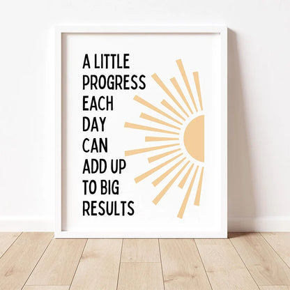 Inspirierendes Zitat Poster Wandkunst Motivierende Botschaft Einzigartige Geschenkidee - So ist Leben