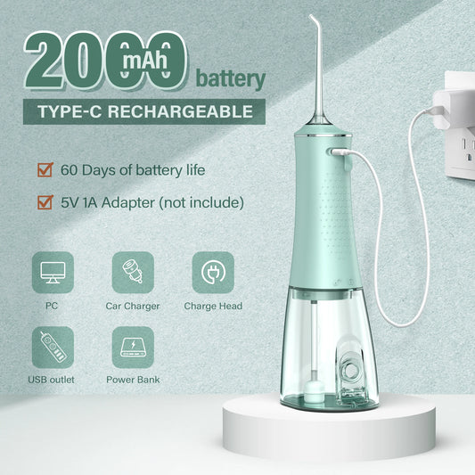 SEJOY Munddusche USB Aufladbare Wasser Flosser Tragbare Dental Wasser Jet 280ML Wasser Tank Wasserdicht Zahn Reiniger Für Oral So ist Leben