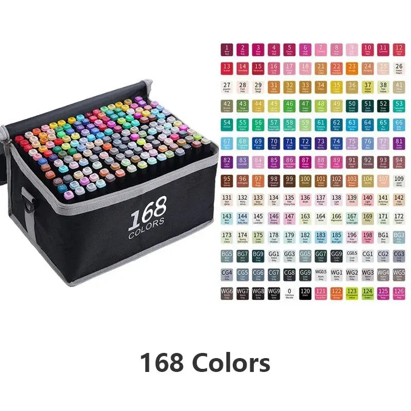 24-168 farbige Marker Stifte Set Manga Pinsel Stift Zeichnung Skizze Kawaii Kunst Schulbedarf Schreibwaren Farbe Schriftzug Marker So ist Leben