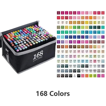 24-168 farbige Marker Stifte Set Manga Pinsel Stift Zeichnung Skizze Kawaii Kunst Schulbedarf Schreibwaren Farbe Schriftzug Marker So ist Leben