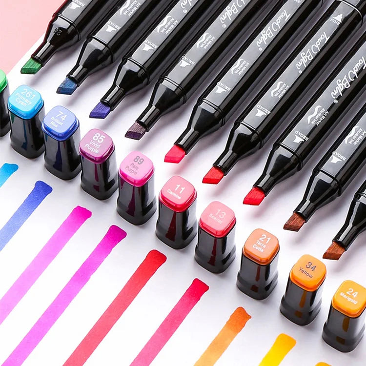 24-168 farbige Marker Stifte Set Manga Pinsel Stift Zeichnung Skizze Kawaii Kunst Schulbedarf Schreibwaren Farbe Schriftzug Marker So ist Leben