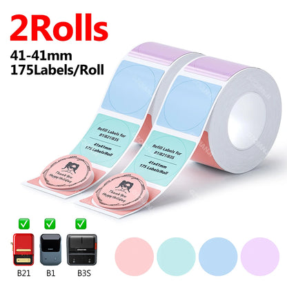2 Rollen Niimbot B1 B21 B3S Etiketten-selbstklebendes Aufkleberpapier für Etikettendrucker, automatisches Klebepapier, Namenskarte, stationäre Markierung So ist Leben