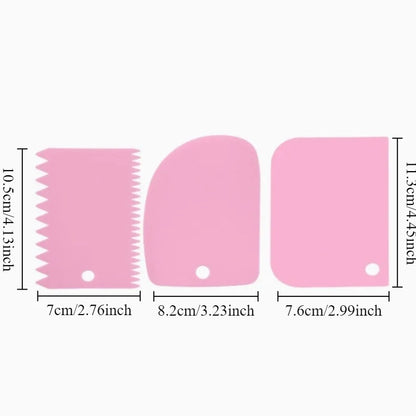 3 teile/satz Backen teig schneiden schaber Backen creme schaber Verdickt kuchen creme kunststoff schaber Backen werkzeug