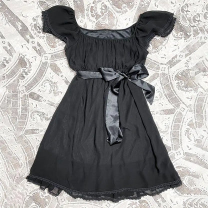 Y2k Kleidung Weißes Minikleid Frau Kleidung Gothic Kleid Harajuku Partykleider Grafik Rock Punk Goth Emo Kurze Damen Sommer So ist Leben