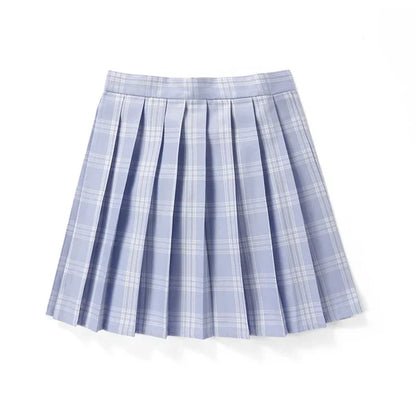 Sommer Frauen Hohe Taille Gefaltete Plaid Röcke Mini Tennis Rock Harajuku JK Japanische Schuluniform Kurze A-Line Mini Rock Mädchen So ist Leben