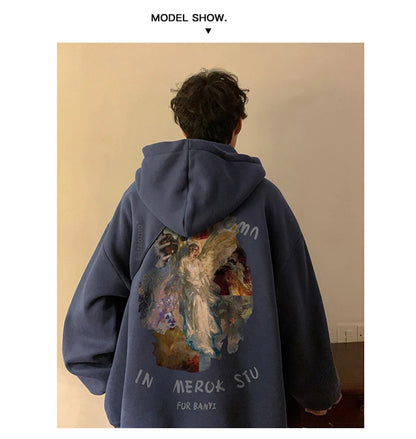 Neue Goth Grafik Gedruckt Pullover Hoodies Für Männer Y2K Vintage Streetwear Mit Kapuze Sweatshirts Herbst Baggy Hip Hop Mode Hoody So ist Leben