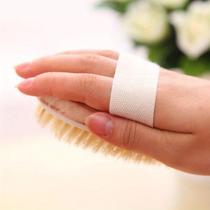 Natürliche Borsten-Körper-SPA-Bürste für nasse und trockene Haut, weicher Bade-Massagebürste für den Heimgebrauch. So ist Leben