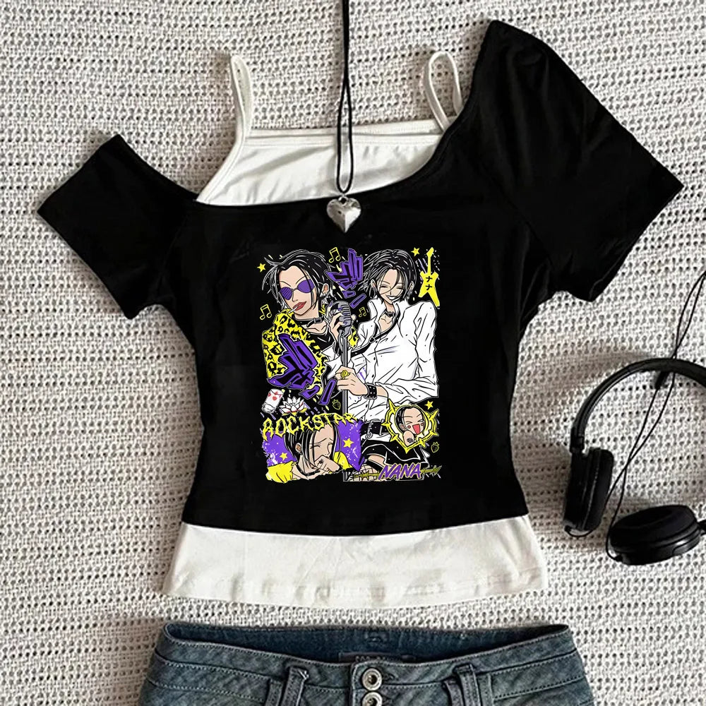 Y2k Nana Osaki Grafik T Shirts Casual Harajuku Streetwear Japanische Kleidung Mode Rock Punk Ärmellose Tanks Camis So ist Leben