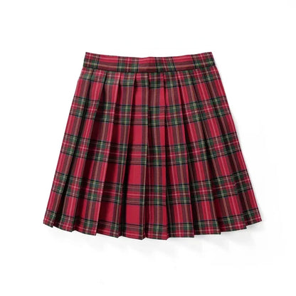 Sommer Frauen Hohe Taille Gefaltete Plaid Röcke Mini Tennis Rock Harajuku JK Japanische Schuluniform Kurze A-Line Mini Rock Mädchen So ist Leben