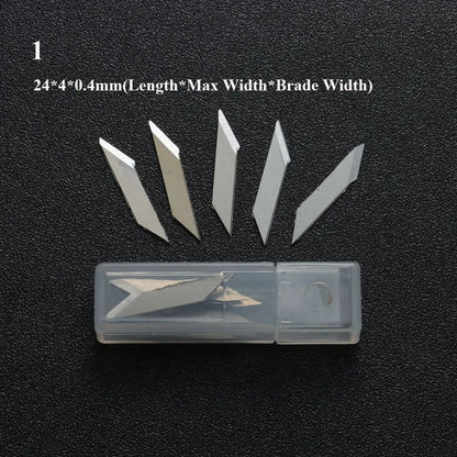 10PCS Klingen Cutter Handwerk Holz Carving Messer Gravur Nicht-Slip Metall Skalpell Messer Teile Handy PCB Reparatur hand Werkzeuge So ist Leben