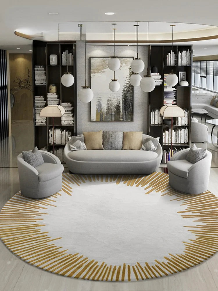 Fluffy Soft Living Room Decoration Carpet Light Luxury Rugs for Bedroom Large Area Round Lounge Rug Home Study Thicken Plush Mat - So ist Leben