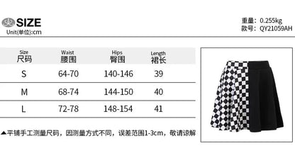 Patchwork Goth Plaid sexy Minirock Frauen Harajuku Mode Falten rock Punk ästhetische Sommer hohe Taille Rock 2021 So ist Leben