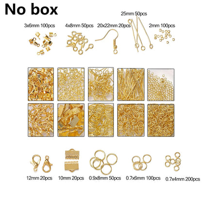Legierung Zubehör Schmuck Erkenntnisse Set Reparatur Werkzeuge Karabinerverschluss Offene Biegeringe Ohrring Haken für DIY Schmuck Machen Liefert So ist Leben