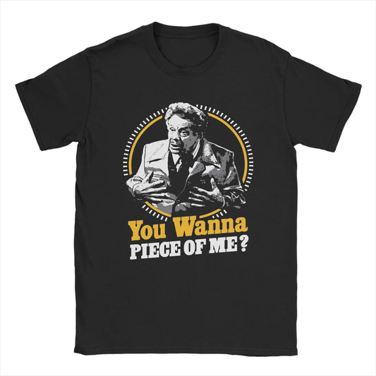Willst du dich mit mir anlegen?“ Baumwoll-T-Shirt mit kurzen Ärmeln - So ist Leben