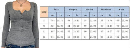 00er Jahre Retro Cottage Grunge T-Shirt Herbst gerippt gestrickt Langarm Slim Fit T-Shirts Y2K Fee 90er Jahre Vintage V-Ausschnitt Crop Tops Damen So ist Leben