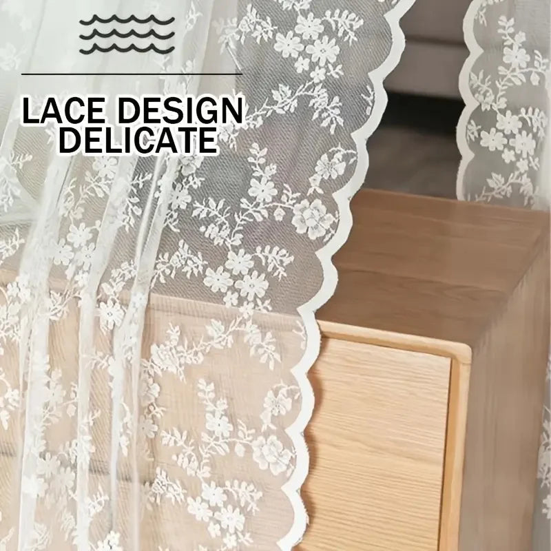 Ein französischer, romantischer, weißer, eleganter Spitzenvorhang wird für die Heimdekoration in Hochzeitsfeiern, Wohnzimmer und Schlafzimmer verwendet So ist Leben