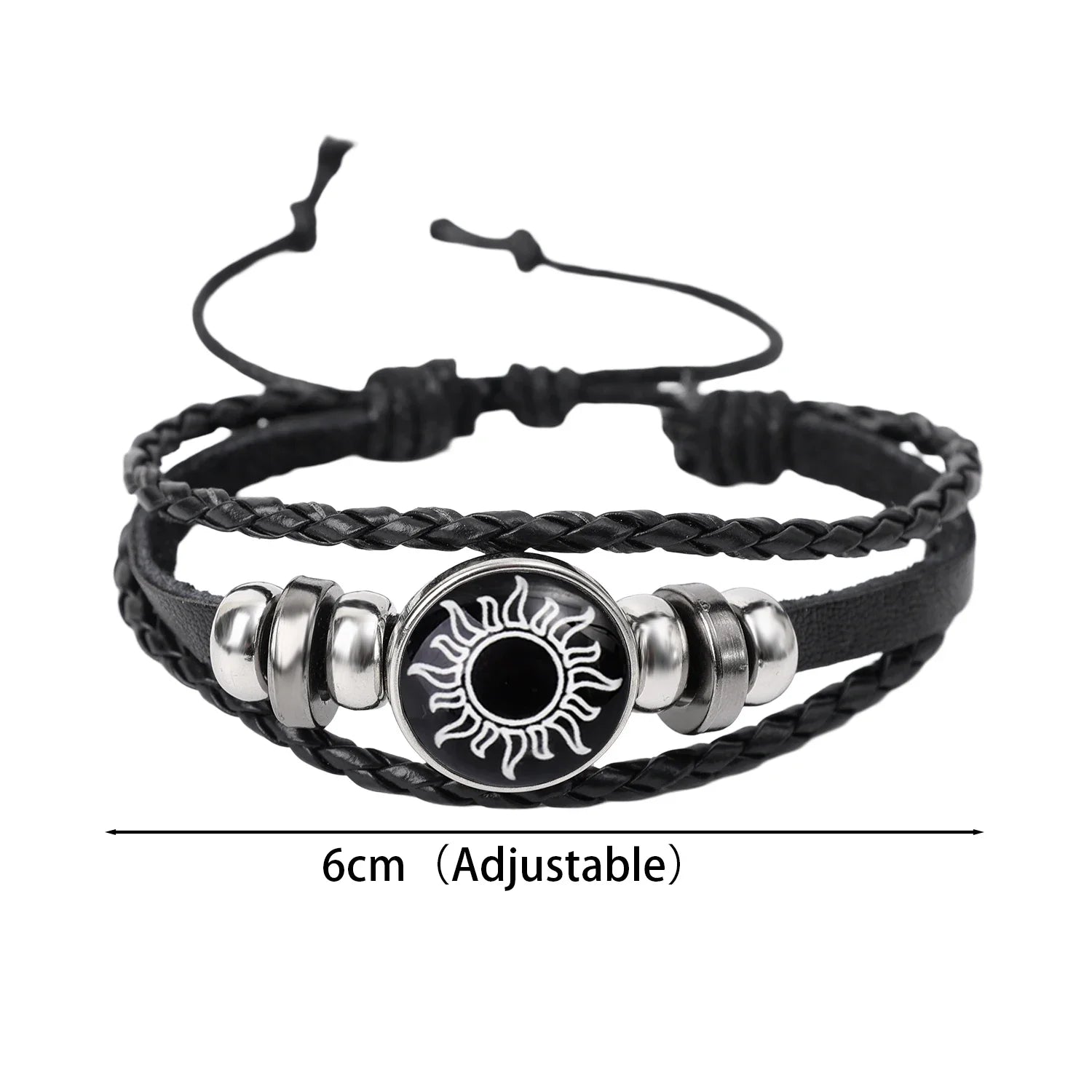 1/2 Stück Sonnen- und Mond-Armband, leuchtend, verstellbar, schwarz, geflochten, romantische Armbänder für Freunde, Freundin, Freundschaft, Geburtstagsgeschenke So ist Leben