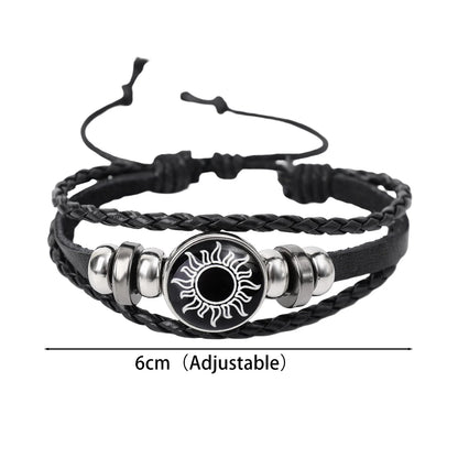 1/2 Stück Sonnen- und Mond-Armband, leuchtend, verstellbar, schwarz, geflochten, romantische Armbänder für Freunde, Freundin, Freundschaft, Geburtstagsgeschenke So ist Leben