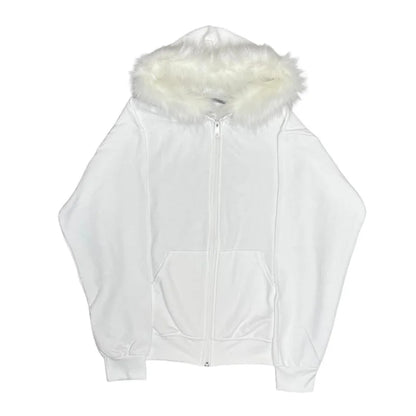 Streetwear Y2K Zip Up Hoodie Grunge Goth Ästhetik Grafikdruck Retro Punk Kleidung Übergroßes Hip Hop Zipper Hoodie Sweatshirt So ist Leben