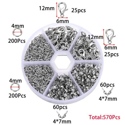 Legierung Zubehör Schmuck Erkenntnisse Set Reparatur Werkzeuge Karabinerverschluss Offene Biegeringe Ohrring Haken für DIY Schmuck Machen Liefert So ist Leben