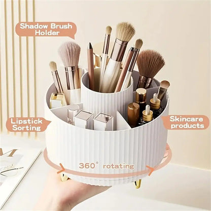 360 °   Rotierender Make-up-Organizer – 1 Stück Kunststoff-Kosmetikaufbewahrung mit 5 Fächern – multifunktionaler Halter für Pinsel So ist Leben