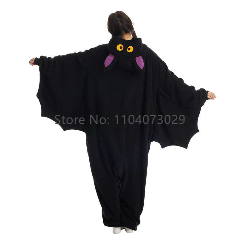 Onesieshow Tier Kigurumi Pyjamas Halloween Onesies Erwachsene Kinder Cartoon Fledermaus Pyjama Cosplay Party Kostüm Frauen Männer Homewear So ist Leben