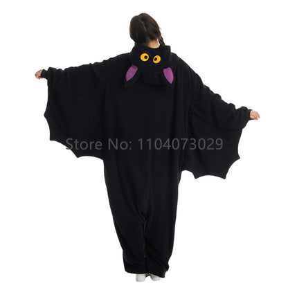 Onesieshow Tier Kigurumi Pyjamas Halloween Onesies Erwachsene Kinder Cartoon Fledermaus Pyjama Cosplay Party Kostüm Frauen Männer Homewear So ist Leben