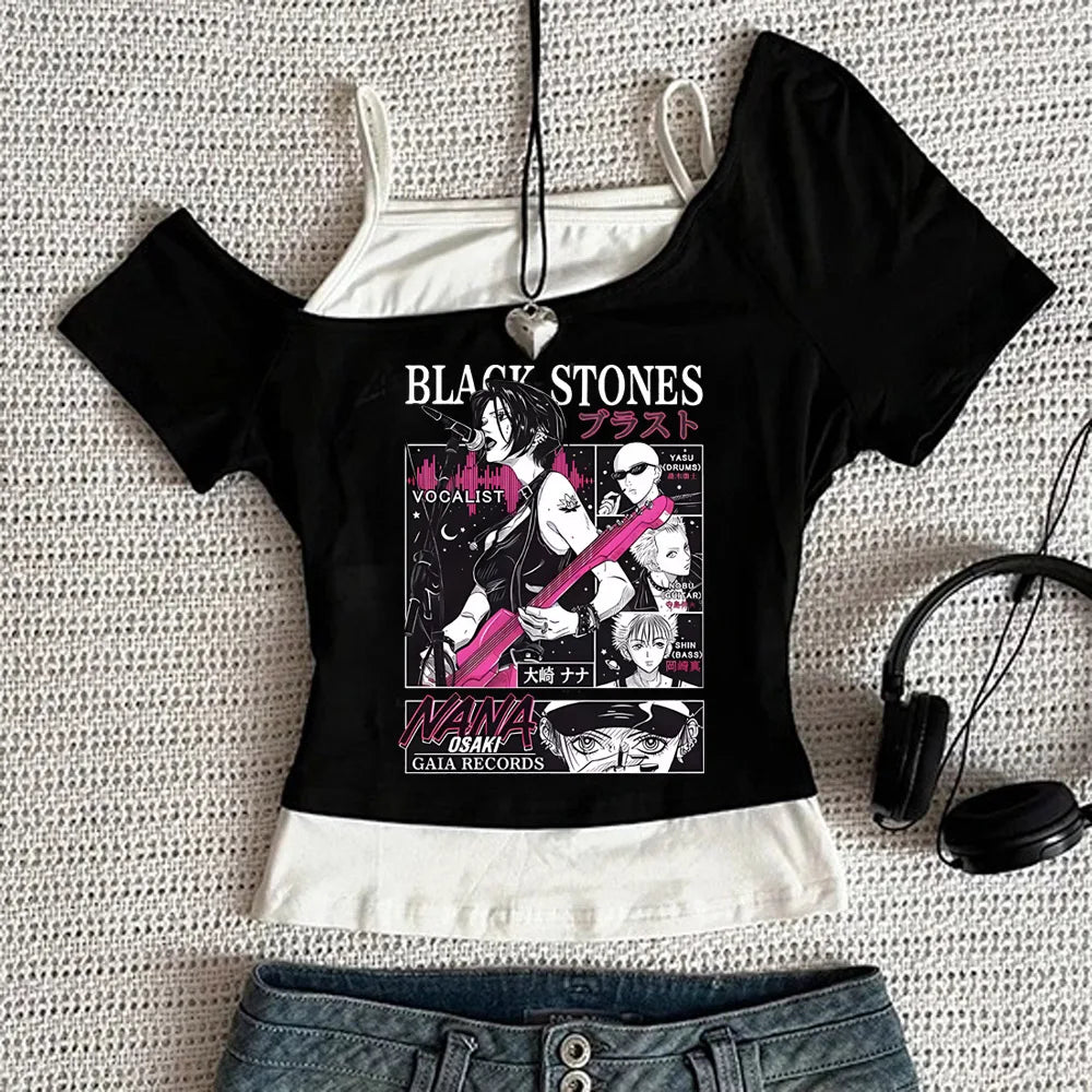 Y2k Nana Osaki Grafik T Shirts Casual Harajuku Streetwear Japanische Kleidung Mode Rock Punk Ärmellose Tanks Camis So ist Leben