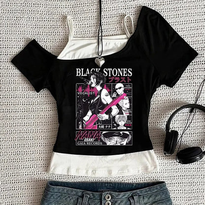 Y2k Nana Osaki Grafik T Shirts Casual Harajuku Streetwear Japanische Kleidung Mode Rock Punk Ärmellose Tanks Camis So ist Leben
