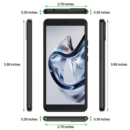 XGODY X32 Android 14 Smartphone 5,5 Zoll Dual-SIM Octa-Core 4GB+16GB Mobiltelefon 2850mAh 5+5MP 4G-Netzwerk Gesichtserkennung Handy So ist Leben