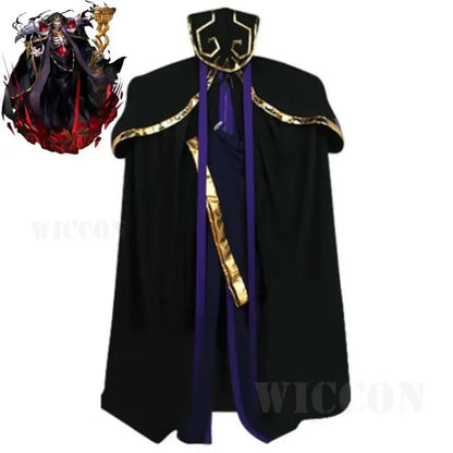 Anime OVERLORD Ainz Ooal Kleid Cosplay Kostüm Mantel Schwarze Uniform Halloween Bühne Leistung Karneval Partei Rolle Spielen Anzug So ist Leben
