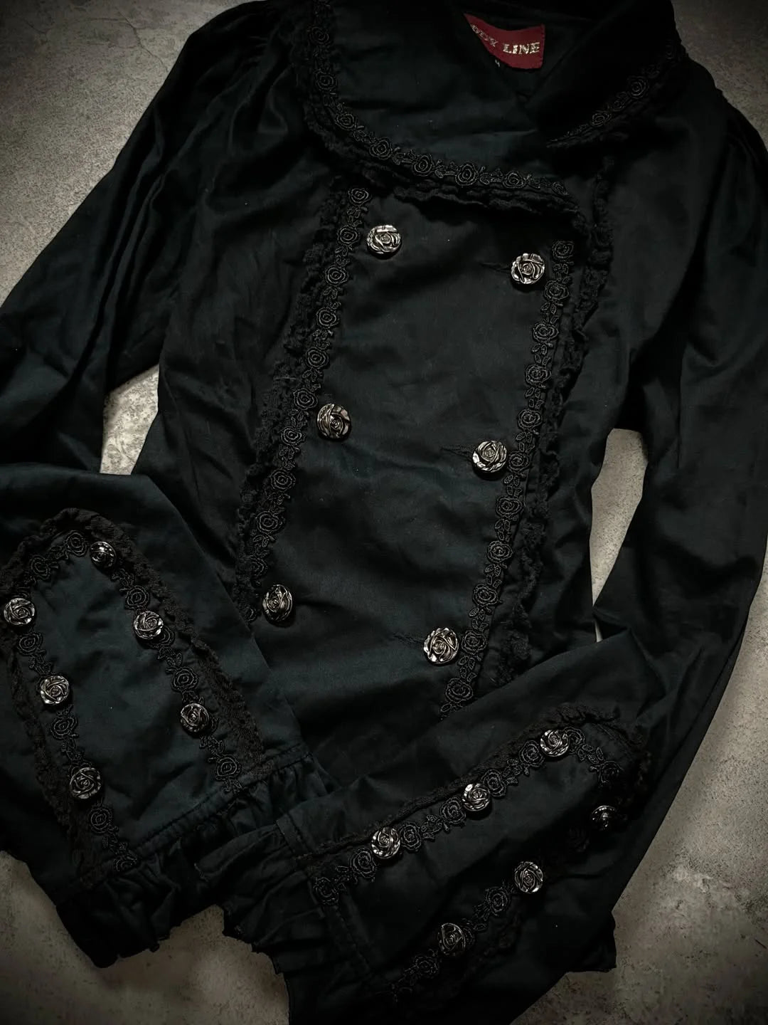 Y2k Amerikanische Schwarze Gothic Retro Knopfjacke mit Hohem Kragen, Schlanke Damenjacke für Frühling und Herbst, Dünne Hot-Girl-Jacke mit Manschetten, Lässige Motorradjacke So ist Leben
