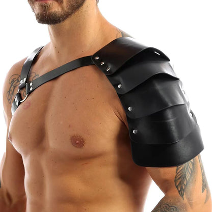 Mittelalterlicher Wikinger-Krieger, Ritter, Schulterpanzer, Gladiator, Piraten-Pauldrons, Steampunk, Vintage-Stil, PU-Leder, Spaulders, Cosplay-Kostüm So ist Leben