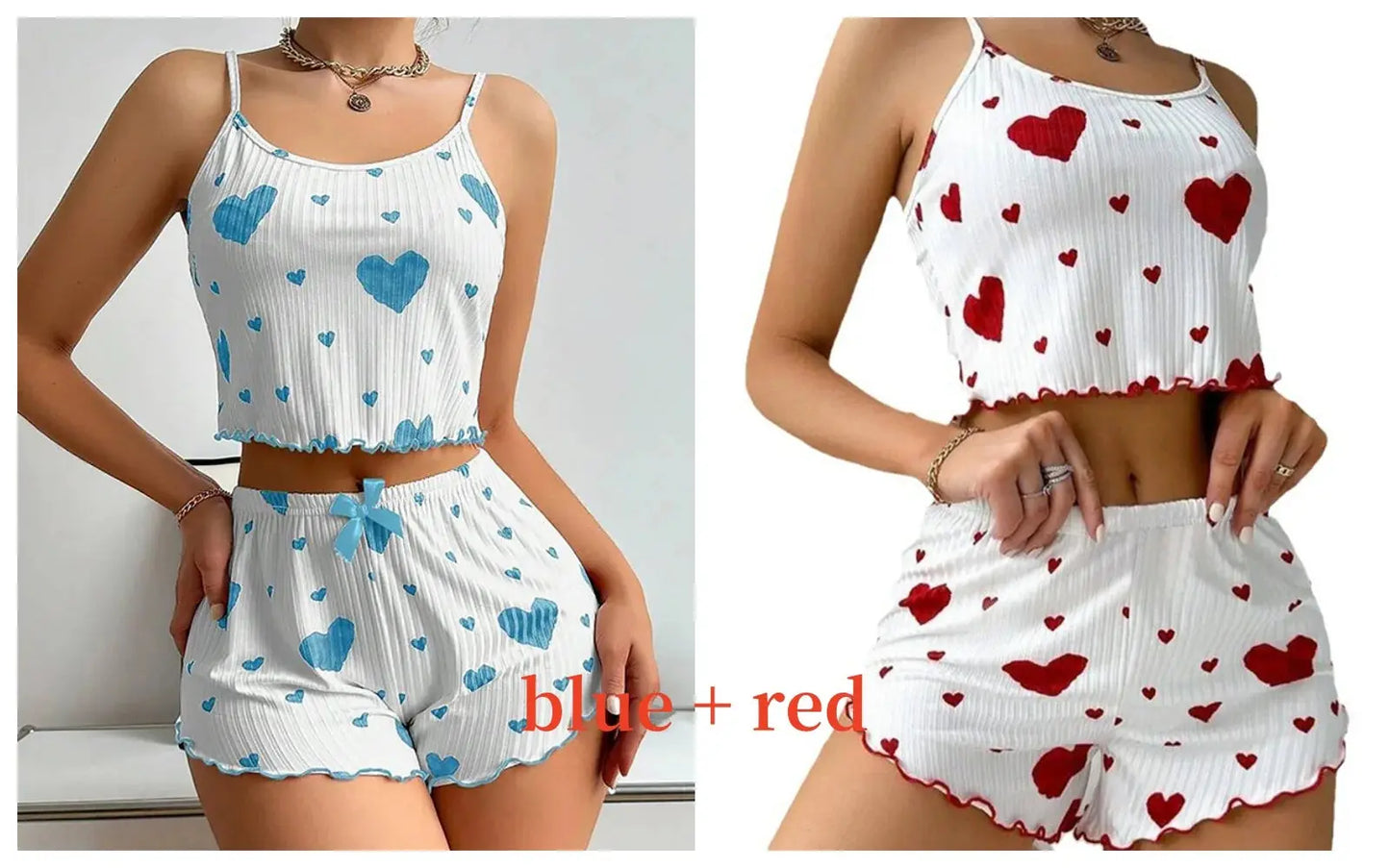Lässige, weiche, kurze Nachtwäsche-Tanktops mit Liebesdruck - So ist Leben