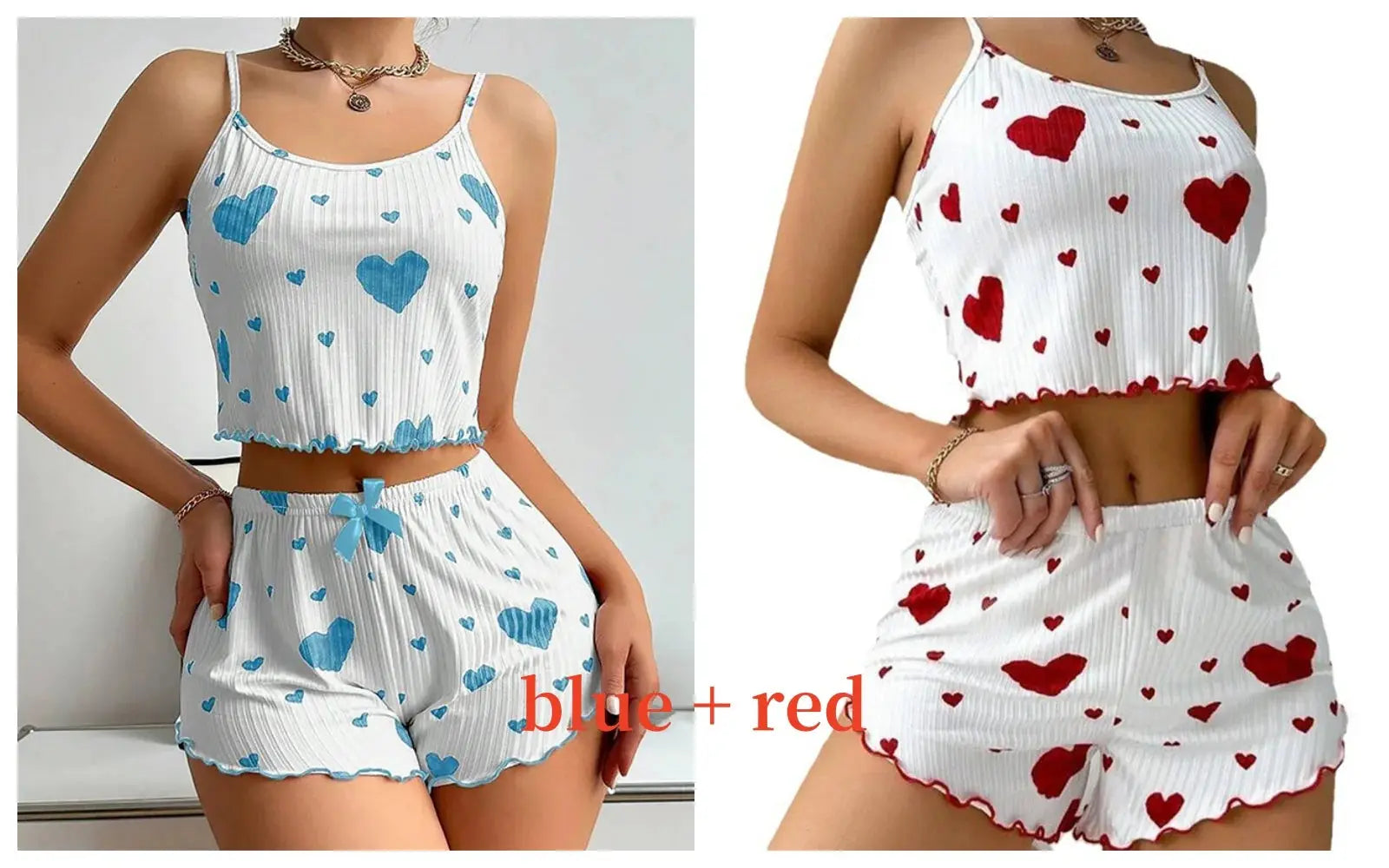 Lässige, weiche, kurze Nachtwäsche-Tanktops mit Liebesdruck - So ist Leben