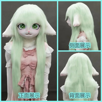 Furry Kig Kigurumi Tier Katze Kaninchen Puppe Tier Maske - So ist Leben