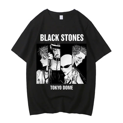 Black Stones Nana Osaki Baumwoll-T-Shirt männlich Y2k Grafik Pastell ästhetisches T-Shirt 2000er Kawaii Pastell Anime 2000er Bequem So ist Leben