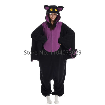 Onesieshow Tier Kigurumi Pyjamas Halloween Onesies Erwachsene Kinder Cartoon Fledermaus Pyjama Cosplay Party Kostüm Frauen Männer Homewear So ist Leben