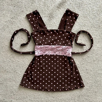 Y2K Japanisches Sommer-Damen-Camisole-Top, sexy, süß, schlank, modisch, lässig, Spitze, einfarbig, Crop-T-Shirt, Kawaii, süß, mädchenhaft, Streetwear So ist Leben