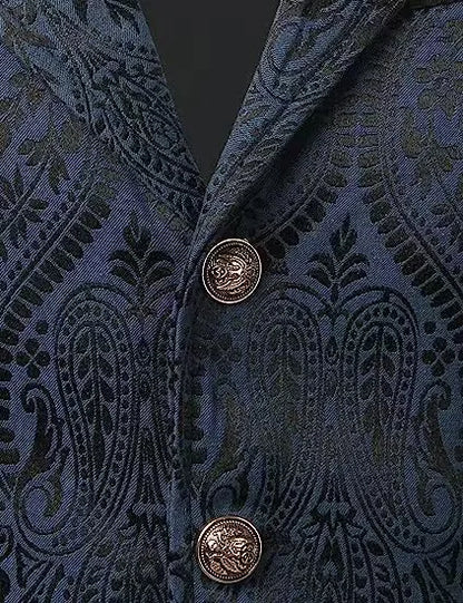 Mittelalterliche Gothic-Weste für Herren Vintage Steampunk-Weste Viktorianisches Kostüm Renaissance-Piratenjacke So ist Leben