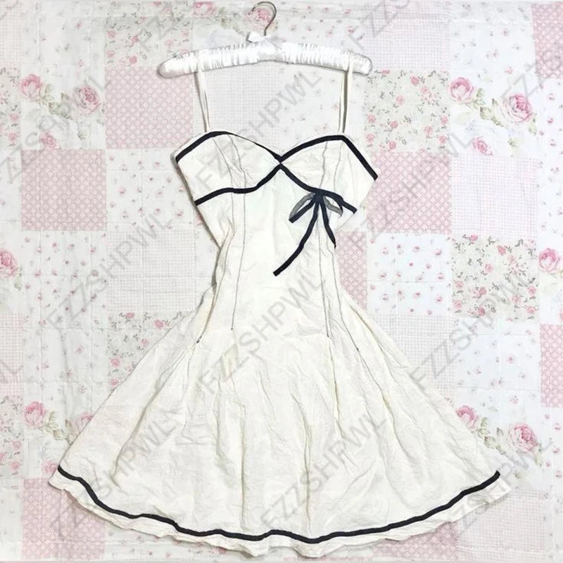 Gothic Harajuku Vintage Y2K Damen Kleid Sexy Slim Chic Casual Lace-up Design Neckholder Kleider Punk Rock Emo Girl Streetwear So ist Leben