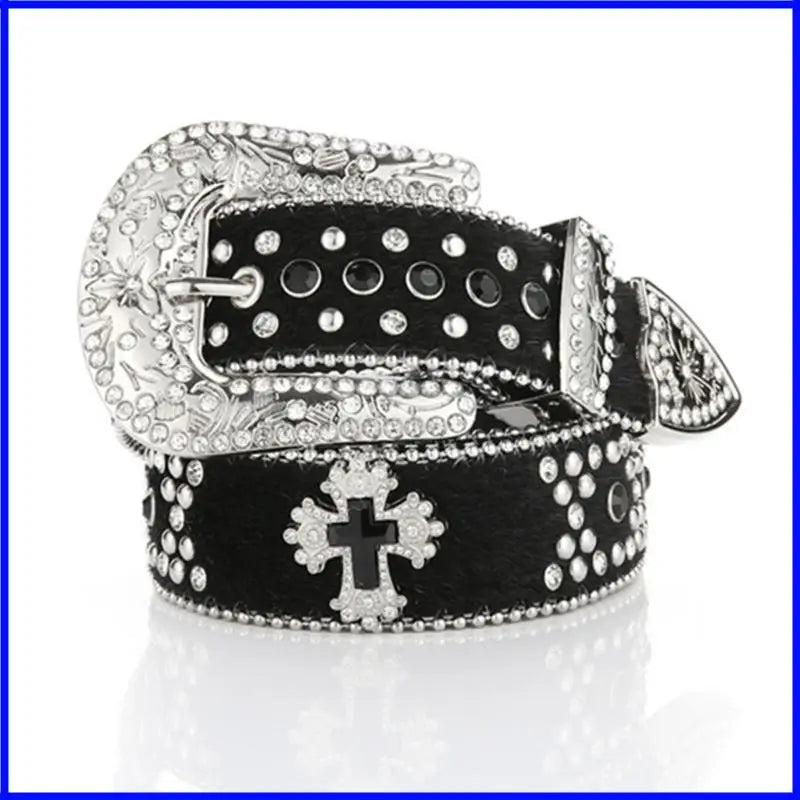 Glänzender Gürtel mit Strass-Schnalle, Damen-Mann-Teenager-Lokomotive-Gürtel für Jeansrock So ist Leben