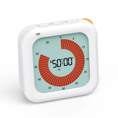 ORIA Visueller Timer, digitaler Countdown-Timer, 60 Minuten, leises Klassenzimmer-Timer-Management-Tool für Zuhause, Schule, Büro, Küche So ist Leben