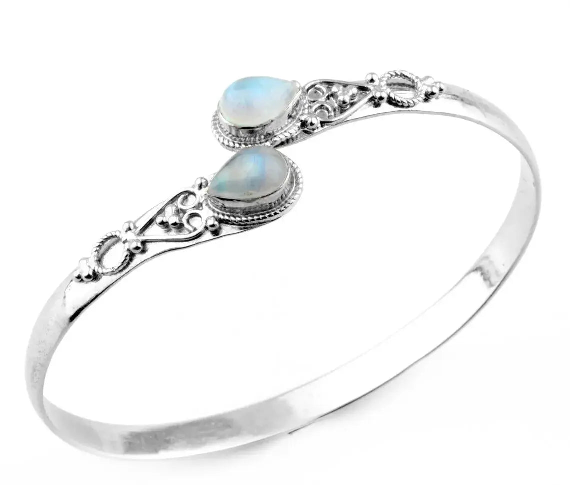 Vintage Ethnischen Stil Intarsien Imitation Naturstein Armband Elegante Offene Einstellbare Manschette Armband Frauen Männer Party Schmuck - So ist Leben