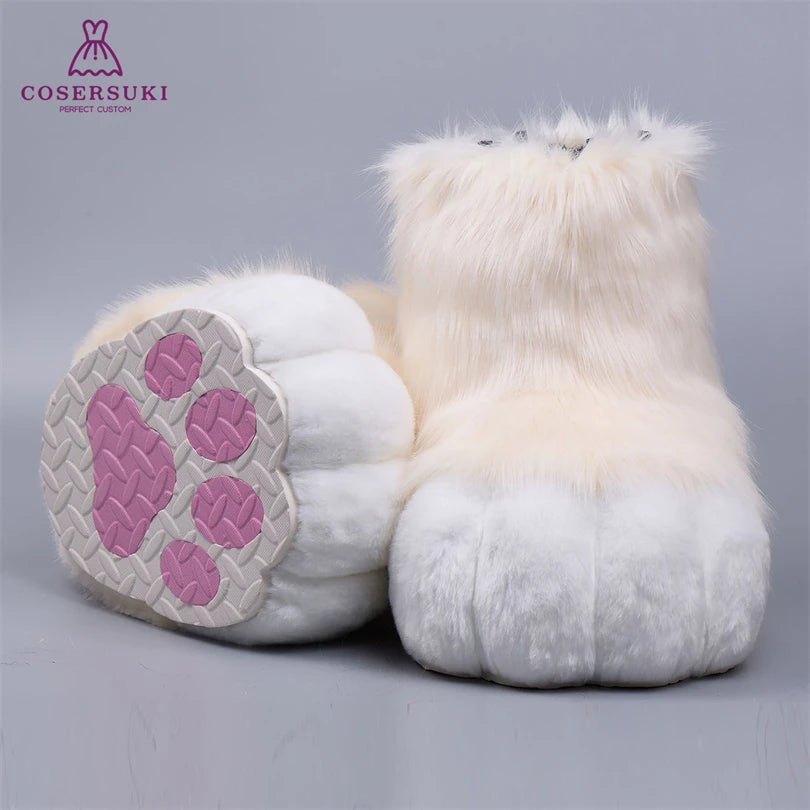 Kigurumi Fursuit Feline und Canine Paw Schuhe Pelzige Cosplay Schuhe Comic Con Performance Schuhe So ist Leben